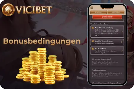 ViciBet Casino No Deposit Bonus Regeln und Umsatzvorgaben